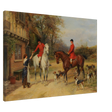 The Morning Meet – Equestrian & Hunting Scene Wall Art Print - Canvas - 70x100 cm / 28x40″ - 