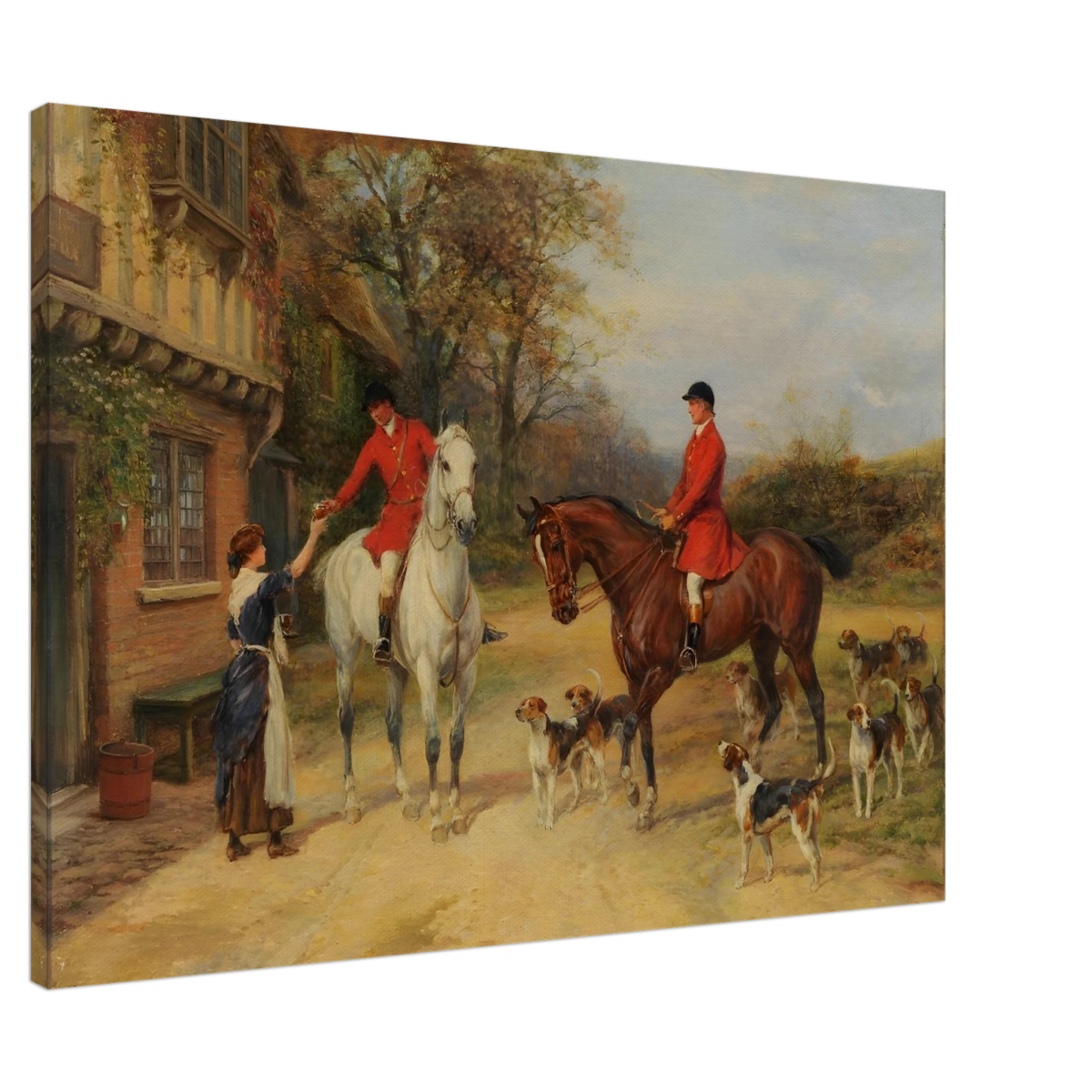 The Morning Meet – Equestrian & Hunting Scene Wall Art Print - Canvas - 70x100 cm / 28x40″ - 