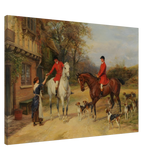 The Morning Meet – Equestrian & Hunting Scene Wall Art Print - Canvas - 70x100 cm / 28x40″ - 