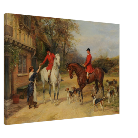 The Morning Meet – Equestrian & Hunting Scene Wall Art Print - Canvas - 70x100 cm / 28x40″ - 