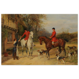 The Morning Meet – Equestrian & Hunting Scene Wall Art Print - Wood Prints - 20x30 cm / 8x12″ - 
