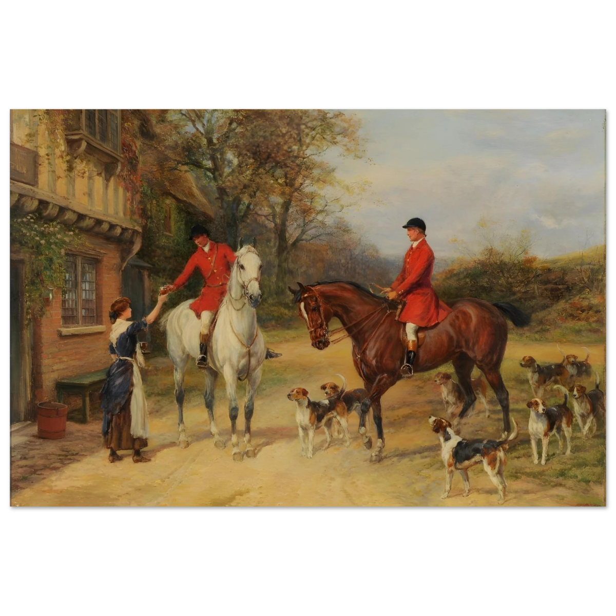 The Morning Meet – Equestrian & Hunting Scene Wall Art Print - Fine Art Poster - 30x45 cm / 12x18″ - 