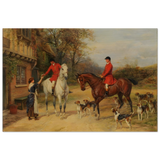 The Morning Meet – Equestrian & Hunting Scene Wall Art Print - Wood Prints - 30x45 cm / 12x18″ - 