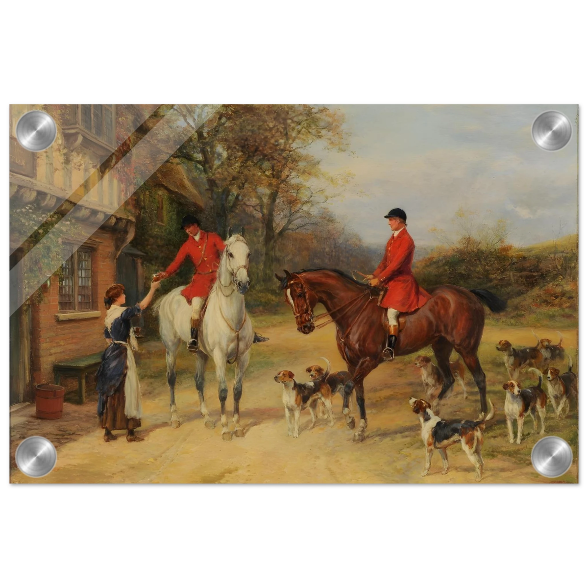 The Morning Meet – Equestrian & Hunting Scene Wall Art Print - Acrylic Print - 20x30 cm / 8x12″ - 