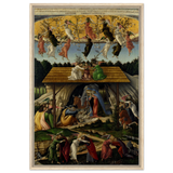 The Mystical Nativity by Sandro Botticelli | Vintage Wall art print - 60x90 cm / 24x36″ - Framed Canvas - Wood frame
