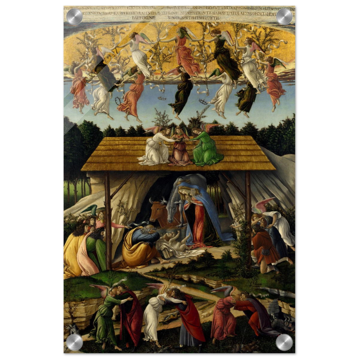 The Mystical Nativity by Sandro Botticelli | Vintage Wall art print - 30x45 cm / 12x18″ - Acrylic Print - 
