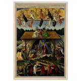The Mystical Nativity by Sandro Botticelli | Vintage Wall art print - 40x60 cm / 16x24″ - Framed Canvas - Wood frame