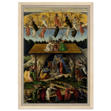 The Mystical Nativity by Sandro Botticelli | Vintage Wall art print - 30x45 cm / 12x18″ - Framed Canvas - Wood frame