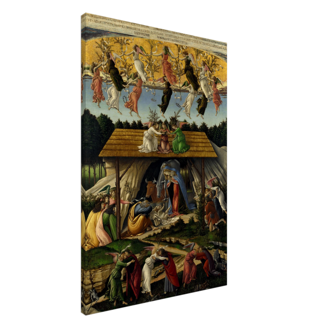 The Mystical Nativity by Sandro Botticelli | Vintage Wall art print - 60x90 cm / 24x36″ - Canvas - 