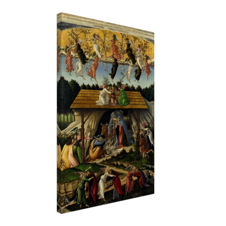 The Mystical Nativity by Sandro Botticelli | Vintage Wall art print - 40x60 cm / 16x24″ - Canvas - 