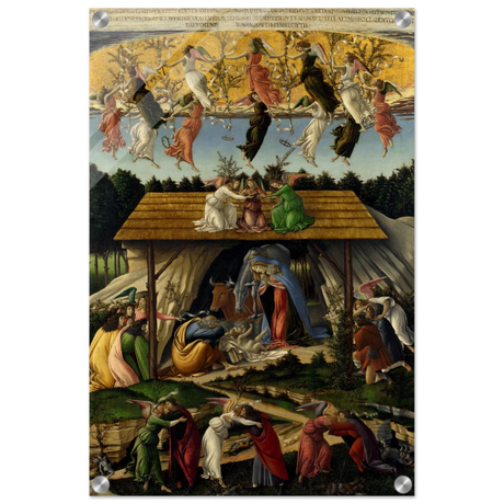 The Mystical Nativity by Sandro Botticelli | Vintage Wall art print - 40x60 cm / 16x24″ - Acrylic Print - 