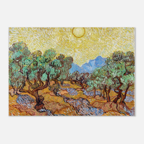 The Olive Trees by Vincent van Gogh - Aluminum Print - 70x100 cm / 28x40″ - 