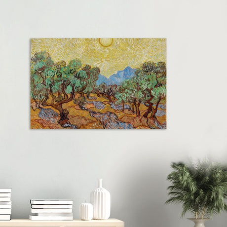 The Olive Trees by Vincent van Gogh - Wood Prints - 60x90 cm / 24x36″ - 10 mm