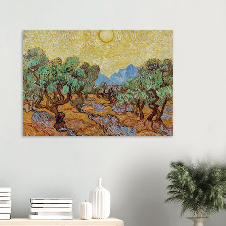 The Olive Trees by Vincent van Gogh - Wood Prints - 70x100 cm / 28x40″ - 20 mm