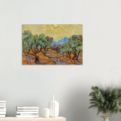 The Olive Trees by Vincent van Gogh - Wood Prints - 50x75 cm / 20x30″ - 10 mm