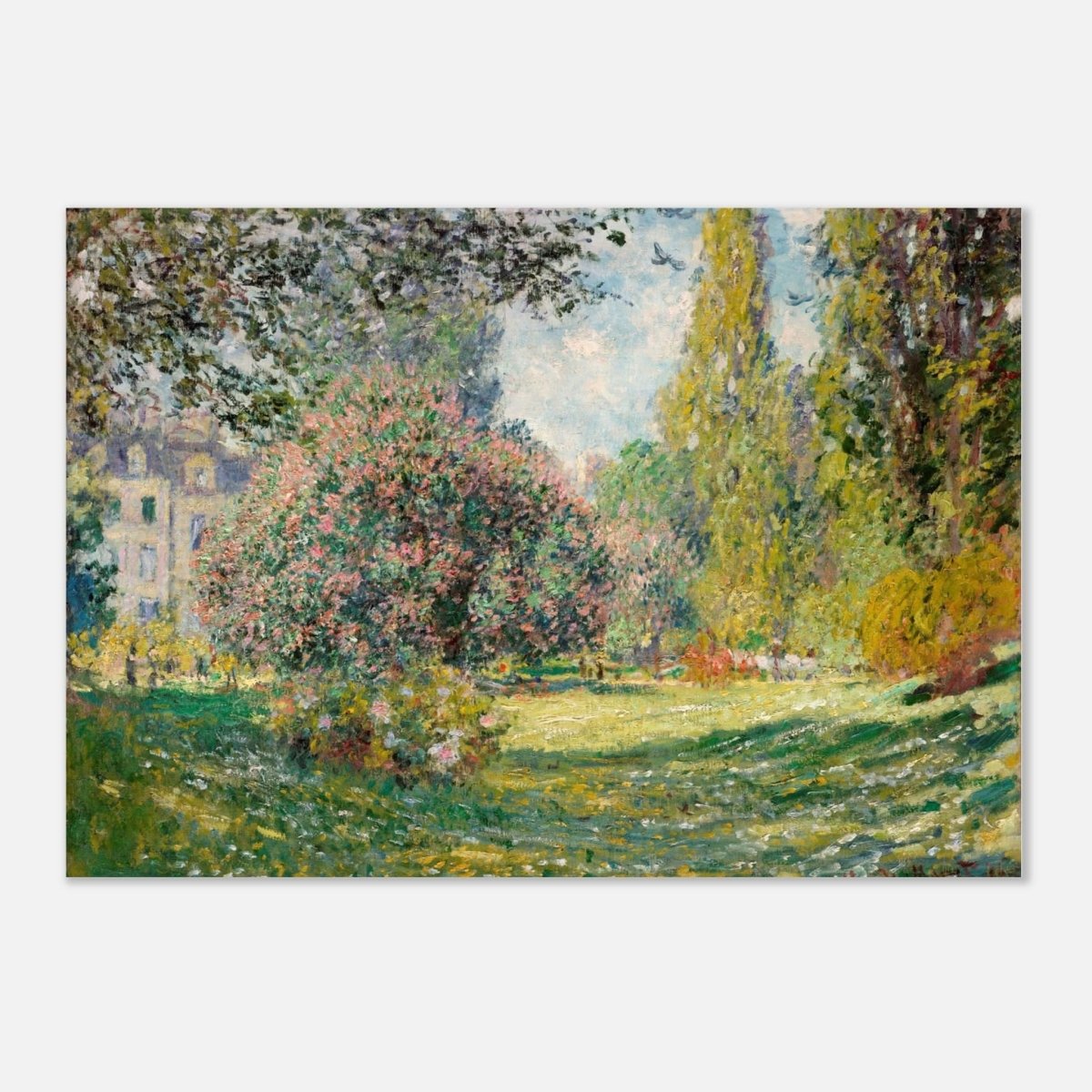 The Parc Monceau by Claude Monet 1876 - Aluminum Print - 70x100 cm / 28x40″ - 