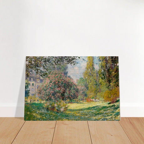 The Parc Monceau by Claude Monet 1876 - Brushed Aluminum Print - 30x45 cm / 12x18″ - 
