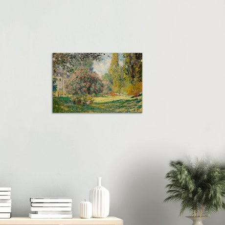 The Parc Monceau by Claude Monet 1876 - Wood Prints - 40x60 cm / 16x24″ - 20 mm