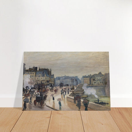 The Pont Neuf (1871), by Claude Monet | Wall art print - 30x45 cm / 12x18″ - Brushed Aluminum Print - 