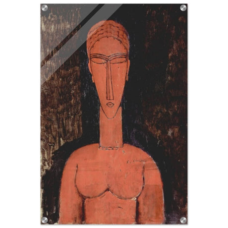 The Red Bust (1913) by Amedeo Modigliani | Vintage wall art print | Expressionism - Acrylic Print - 50x75 cm / 20x30″ - 