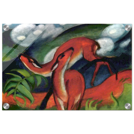 The Red Deer II – Franz Marc | Vintage Art Print - Acrylic Print - 30x45 cm / 12x18″ - 