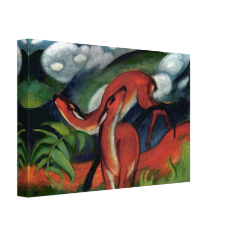 The Red Deer II – Franz Marc | Vintage Art Print - Canvas - 20x30 cm / 8x12″ - 