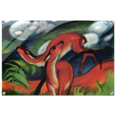 The Red Deer II – Franz Marc | Vintage Art Print - Acrylic Print - 50x75 cm / 20x30″ - 