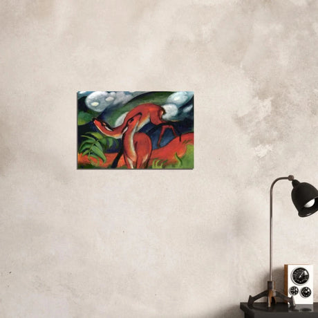 The Red Deer II – Franz Marc | Vintage Art Print - Aluminum Print - 40x60 cm / 16x24″ - 