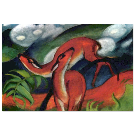 The Red Deer II – Franz Marc | Vintage Art Print - Fine Art Poster - 40x60 cm / 16x24″ - 