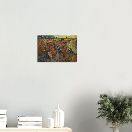 The Red Vineyard by Vincent van Gogh - Wood Prints - 30x45 cm / 12x18″ - 20 mm