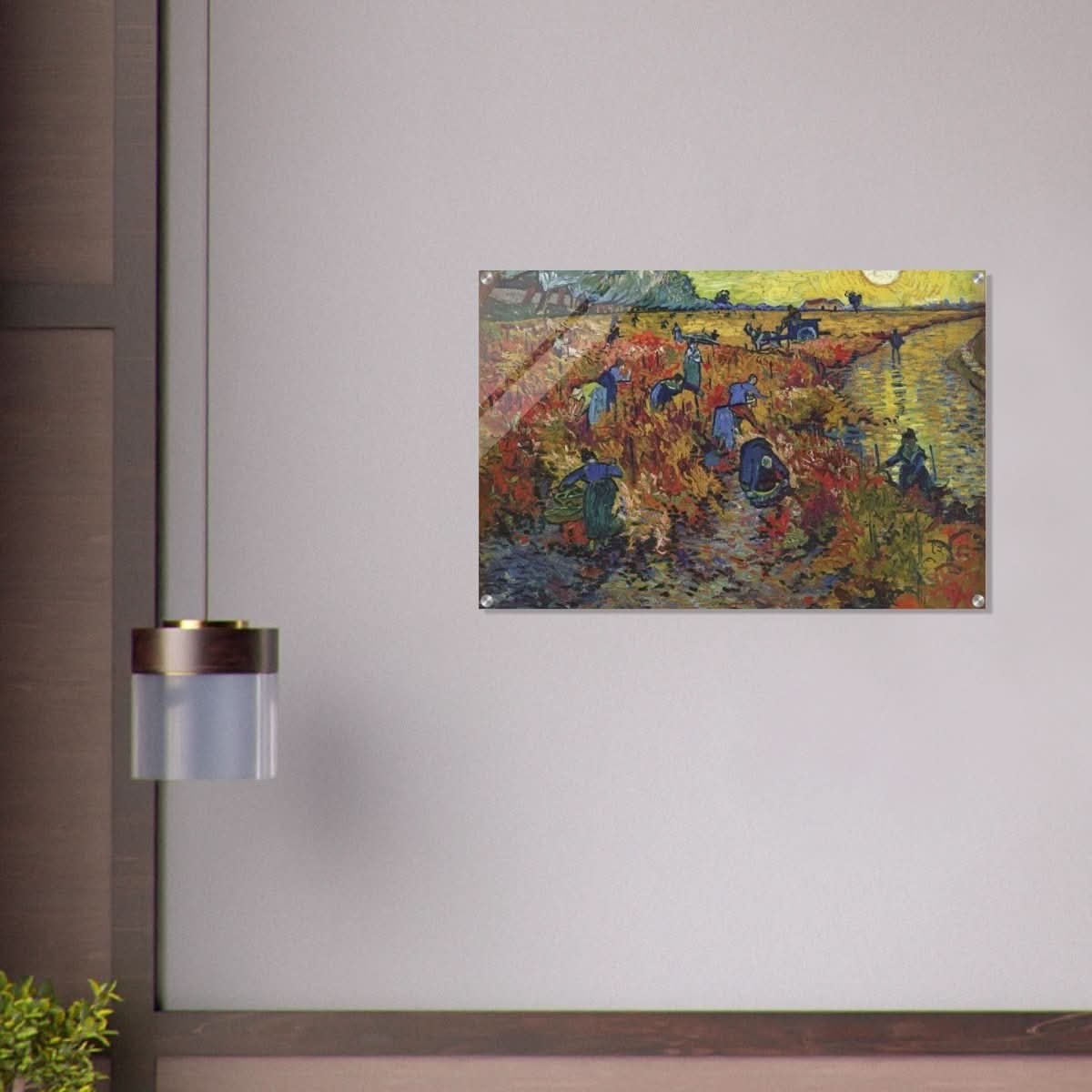 The Red Vineyard by Vincent van Gogh - Acrylic Print - 60x90 cm / 24x36″ - 