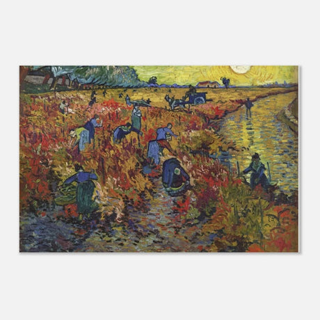 The Red Vineyard by Vincent van Gogh - Aluminum Print - 30x45 cm / 12x18″ - 