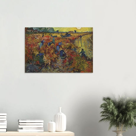 The Red Vineyard by Vincent van Gogh - Wood Prints - 50x75 cm / 20x30″ - 20 mm