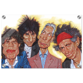 The Rolling Stones – A Rock & Roll Caricature Tribute - 30x45 cm / 12x18″ - Acrylic Print - 