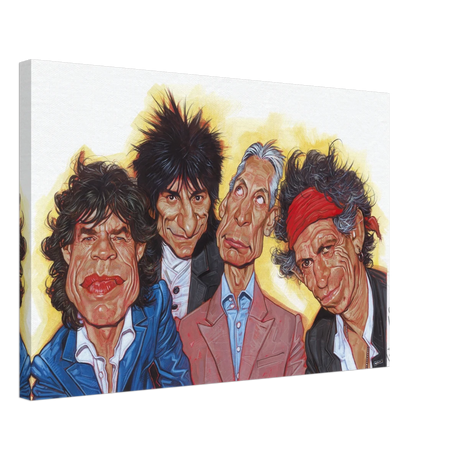The Rolling Stones – A Rock & Roll Caricature Tribute - 40x60 cm / 16x24″ - Canvas - 