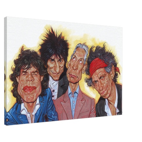 The Rolling Stones – A Rock & Roll Caricature Tribute - 60x90 cm / 24x36″ - Canvas - 