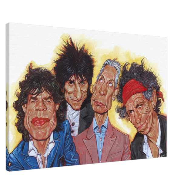 The Rolling Stones – A Rock & Roll Caricature Tribute - 60x90 cm / 24x36″ - Canvas - 