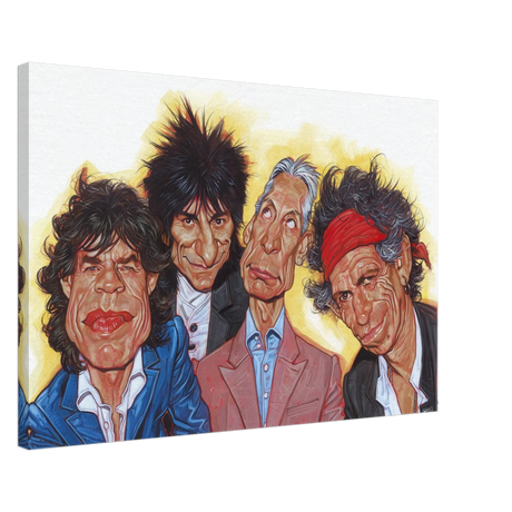 The Rolling Stones – A Rock & Roll Caricature Tribute - 50x75 cm / 20x30″ - Canvas - 