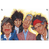 The Rolling Stones – A Rock & Roll Caricature Tribute - 40x60 cm / 16x24″ - Acrylic Print - 
