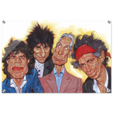 The Rolling Stones – A Rock & Roll Caricature Tribute - 50x75 cm / 20x30″ - Acrylic Print - 