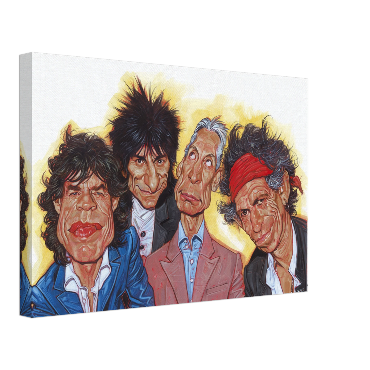 The Rolling Stones – A Rock & Roll Caricature Tribute - 30x45 cm / 12x18″ - Canvas - 