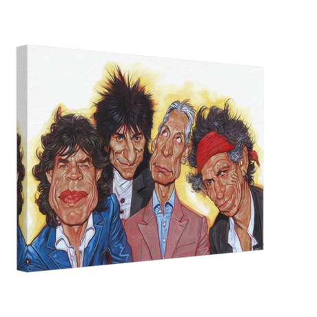 The Rolling Stones – A Rock & Roll Caricature Tribute - 30x45 cm / 12x18″ - Canvas - 