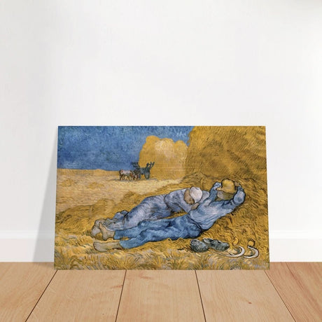 The Siesta | Noon: Rest from Work, 1889, by Vincent van Gogh | Vintage wall art print - Brushed Aluminum Print - 30x45 cm / 12x18″ - 