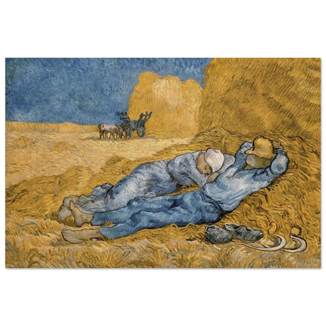 The Siesta | Noon: Rest from Work, 1889, by Vincent van Gogh | Vintage wall art print - Wood Prints - 50x75 cm / 20x30″ - 