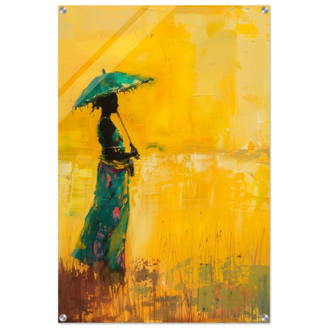 The Silent Journey V2 | Ethnic and Cultural Figurative Art | Minimalist Expressionism wall art print - Acrylic Print - 30x45 cm / 12x18″ - 