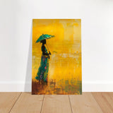 The Silent Journey V2 | Ethnic and Cultural Figurative Art | Minimalist Expressionism wall art print - Brushed Aluminum Print - 30x45 cm / 12x18″ - 