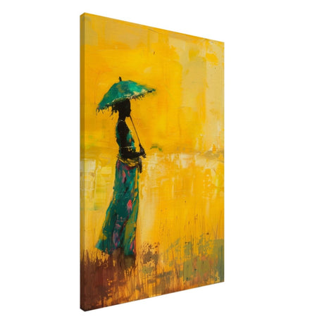 The Silent Journey V2 | Ethnic and Cultural Figurative Art | Minimalist Expressionism wall art print - Canvas - 30x45 cm / 12x18″ - 