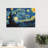The Starry Night by Vincent van Gogh - Wood Prints - 60x90 cm / 24x36″ - 20 mm