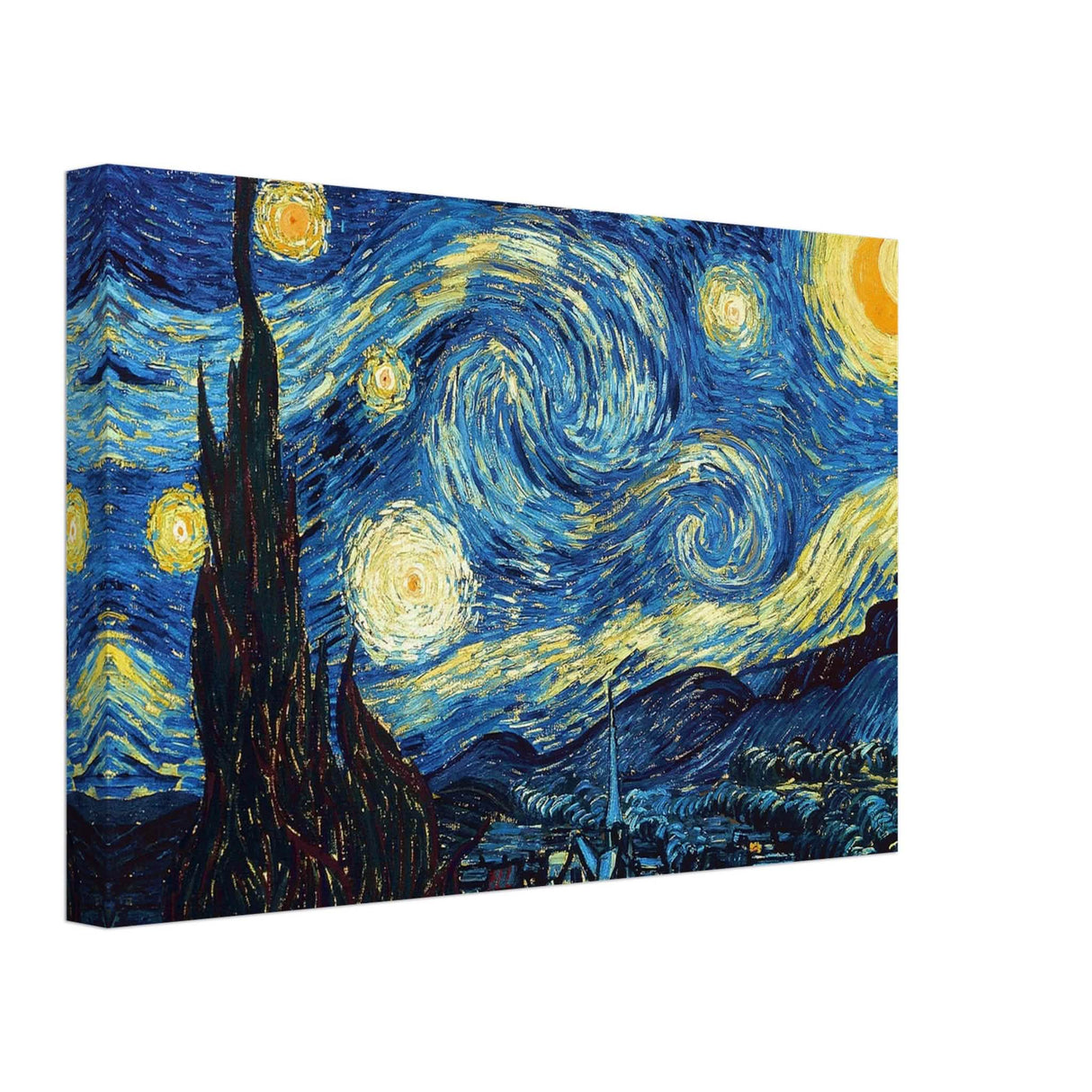The Starry Night by Vincent van Gogh - Canvas - 30x45 cm / 12x18″ - Thick