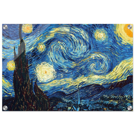 The Starry Night by Vincent van Gogh - Acrylic Print - 40x60 cm / 16x24″ - 